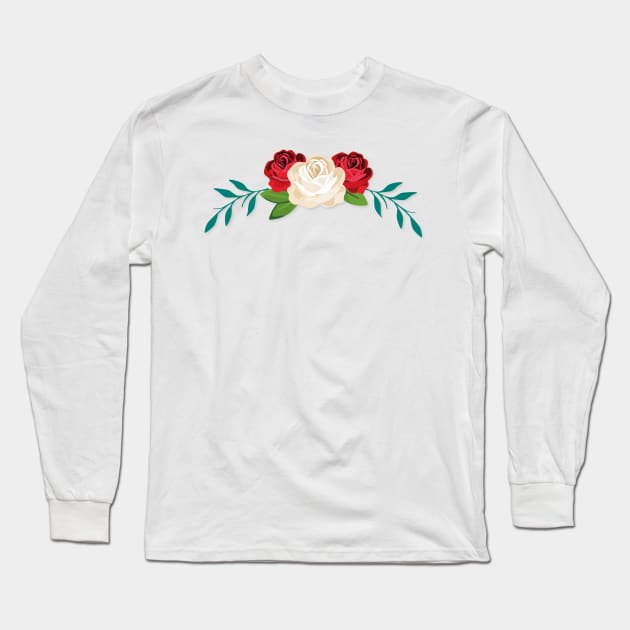 Flower , Colorful Flowers Design , beautiful flower , Floral Pattern Long Sleeve T-Shirt by Utopia Shop